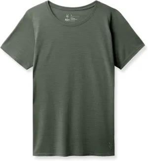 IBEX Merino Wool Paradox Short Sleeve Crew Neck T-Shirt for Women | Lightweight & Breathable Solid Regular Fit Women's Top