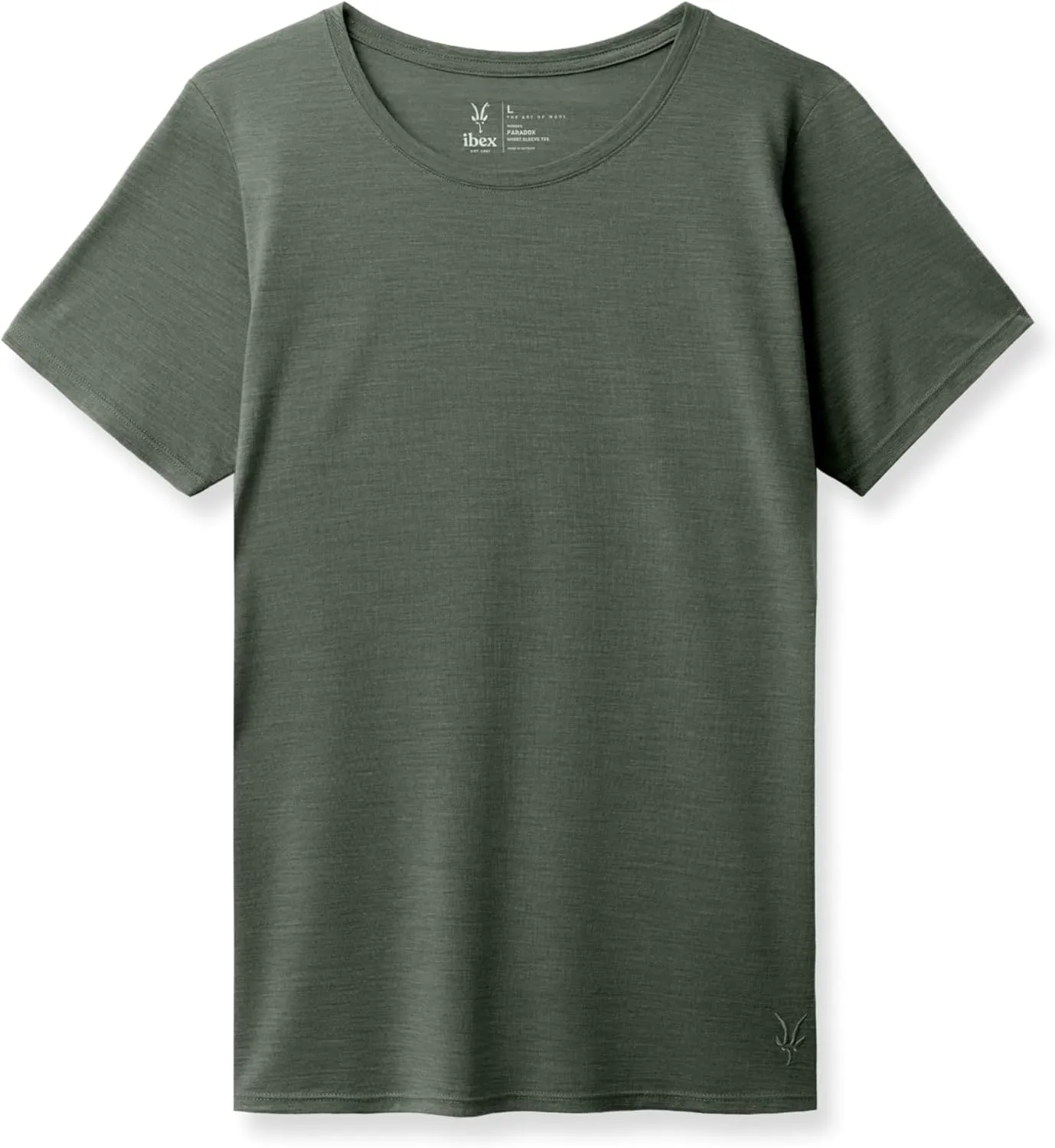 IBEX Merino Wool Paradox Short Sleeve Crew Neck T-Shirt for Women | Lightweight & Breathable Solid Regular Fit Women's Top