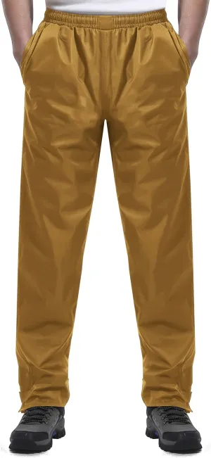 iCreek Men's Rain Pants Waterproof Over Pants Windproof Lightweight Hiking Pants Work Rain Outdoor for Golf, Fishing