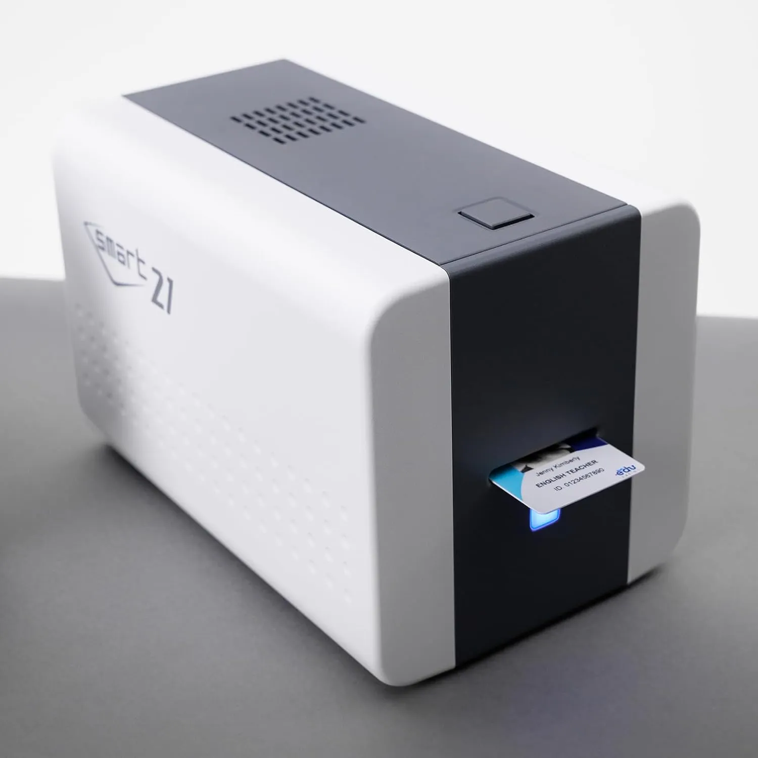 IDP SMART-21S ID Card Printer Bundle – Includes PC Software, USB Camera, YMCKO Ribbon (100 Prints), and 100 PVC Cards for Fast, Pro-Level Single-Sided Card Printing
