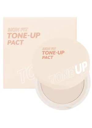 I'M MEME Compact - Skin Fit Tone Up Pact | FLawless Finish with Aqua Sebum, Soft & Velvet Pressed Powder Compact, Smooth Pores & Fine Lines, Korean Makeup, Translucent, Oily Skin, 0.35 Oz