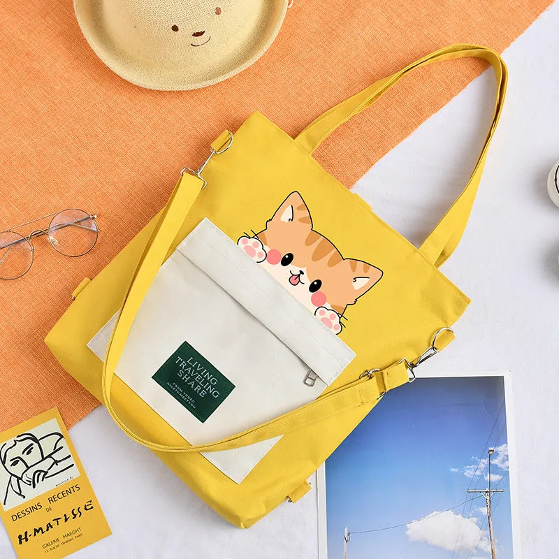 Innovative Canvas Large Capacity Class Hand Shoulder Bags