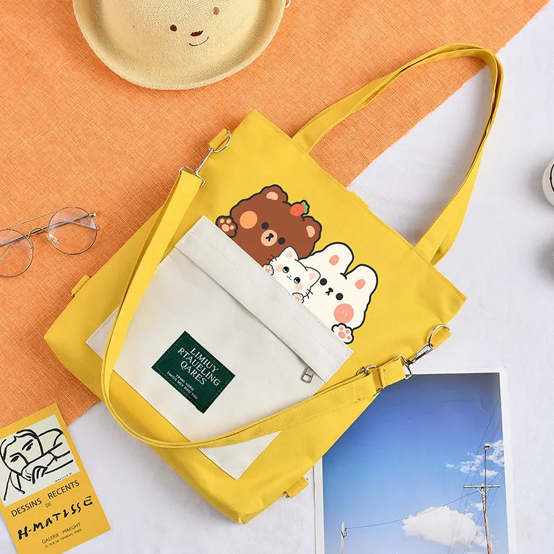 Innovative Canvas Large Capacity Class Hand Shoulder Bags