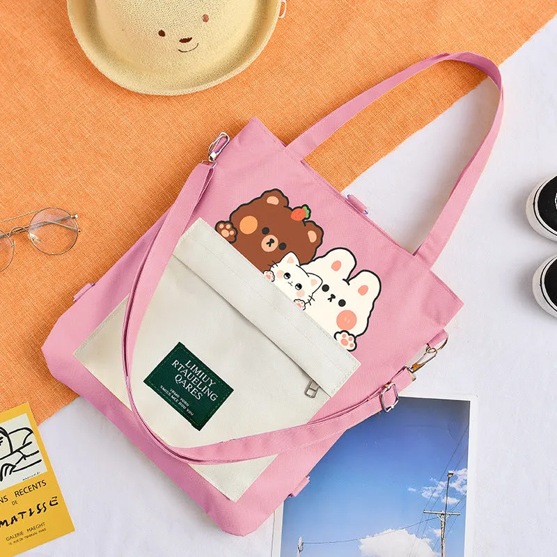 Innovative Canvas Large Capacity Class Hand Shoulder Bags