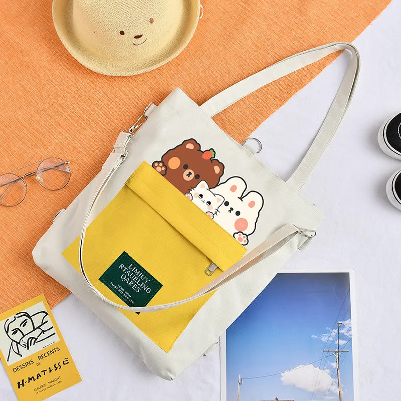 Innovative Canvas Large Capacity Class Hand Shoulder Bags