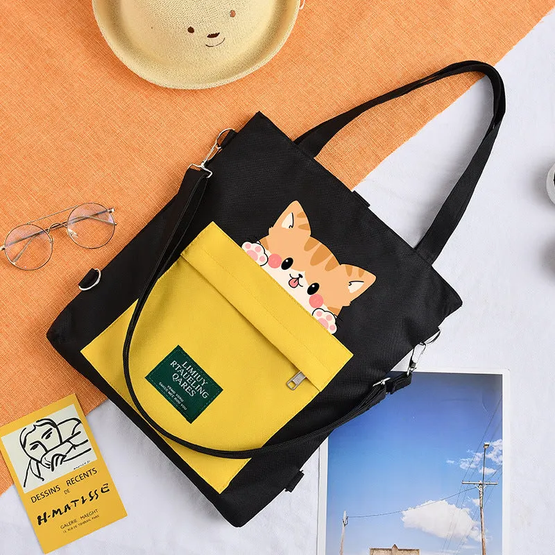 Innovative Canvas Large Capacity Class Hand Shoulder Bags