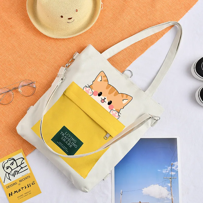 Innovative Canvas Large Capacity Class Hand Shoulder Bags