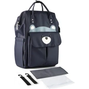 Insular Diaper Bag Backpack, Insular Multi-Function Travel Bag, Waterproof Maternity Nappy Bag Changing Bag for Mom Girls, Large Capacity Baby Bag with Stroller Straps and Changing Pad, Navy Blue Bear