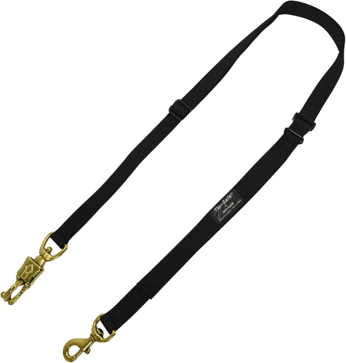 Intrepid International Adjustable Tie Safe Trailer Tie - Trailer Ties Horse Quick Release, Durable Nylon Horse Tie Down, Attaches to Breakaway Halters, Panic Snap, Safe Trailering, Adjusts 28" to 33"