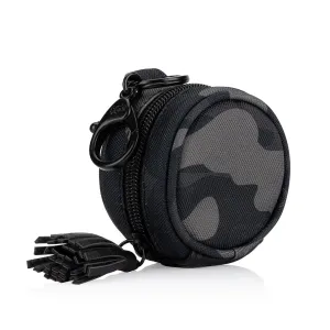Itzy Ritzy Chelsea   Cole Camo Pacifier Case with Clip; Pacifier Charm Pod Includes Clasp, Measures 2.5" in Diameter & Holds 2 Pacifiers; Camo