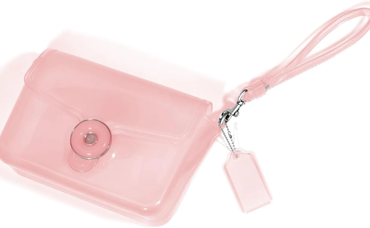 Jelly Tabby Bag - Clear Crossbody Bag for Women with Chain Vintage-Inspired Convertible Wristlet and Shoulder Bag