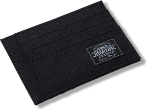 JEMINAL Slim Minimalist Front Pocket Men's Women's Canvas Wallet, Durable Nylon, 8-9 Card Positions, Cash Slot (Dull Black)