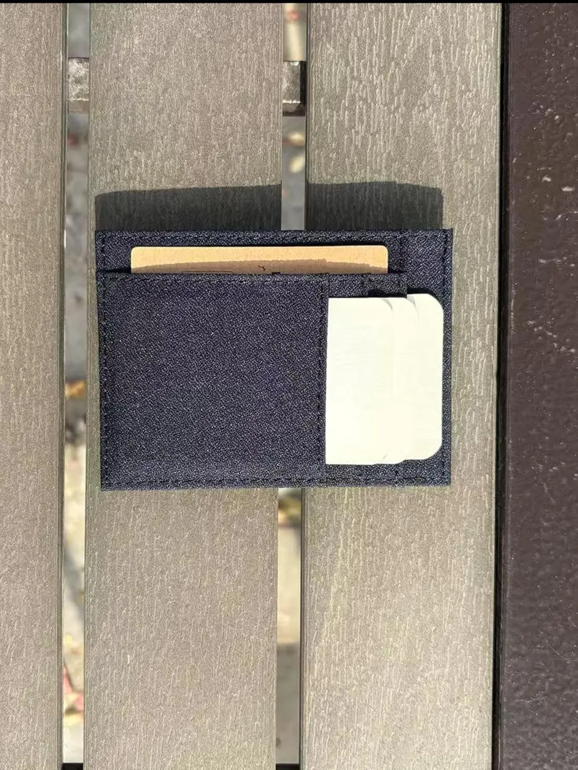 JEMINAL Slim Minimalist Front Pocket Men's Women's Canvas Wallet, Durable Nylon, 8-9 Card Positions, Cash Slot (Dull Black)