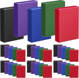 Jexine 50 Pieces Playing Card Box Empty Playing Case Card Holder Organize Storage Board Game Box Fits Baseball Trading (Red, Blue, Green, Black, Purple)