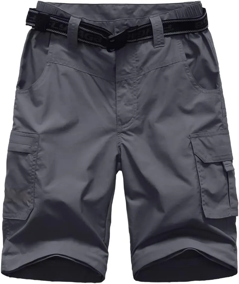 JOMLUN Boy’s Scout Pants Convertible Hiking Quick Dry Zip Off Pants Outdoor Climbing Casual Trouser Kids Youth Cargo Pants