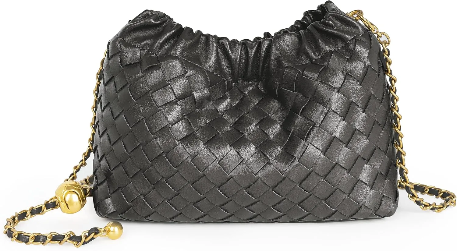Joryin Woven Women's Crossbody Bag & Evening Purse, Trendy Dumpling Clutch & Hobo Cloud Shoulder Bag Trendy Dumpling Clutch