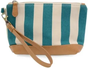 Joy Susan Women's Fashion Purse Awning Stripe Wristlet Canvas Bag Hand Bag