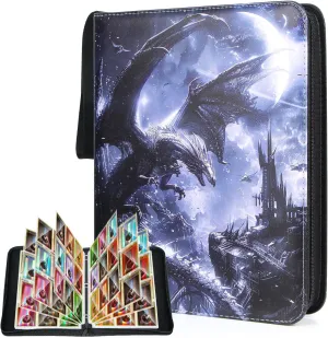 JoyHood Trading Cards Binder Holds 900 Cards, TCG Card Collection Binder 9 Pocket Holder for YGO MTG Hockey Baseball Sports Soccer Cards, Gifts for Boy & Girl