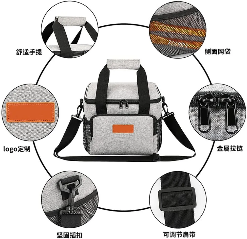 JSEIAJB Insulation Bag Ice Bag Large-Capacity Outdoor Picnic Bag Portable Shoulder Fresh-Keeping Multi-Function