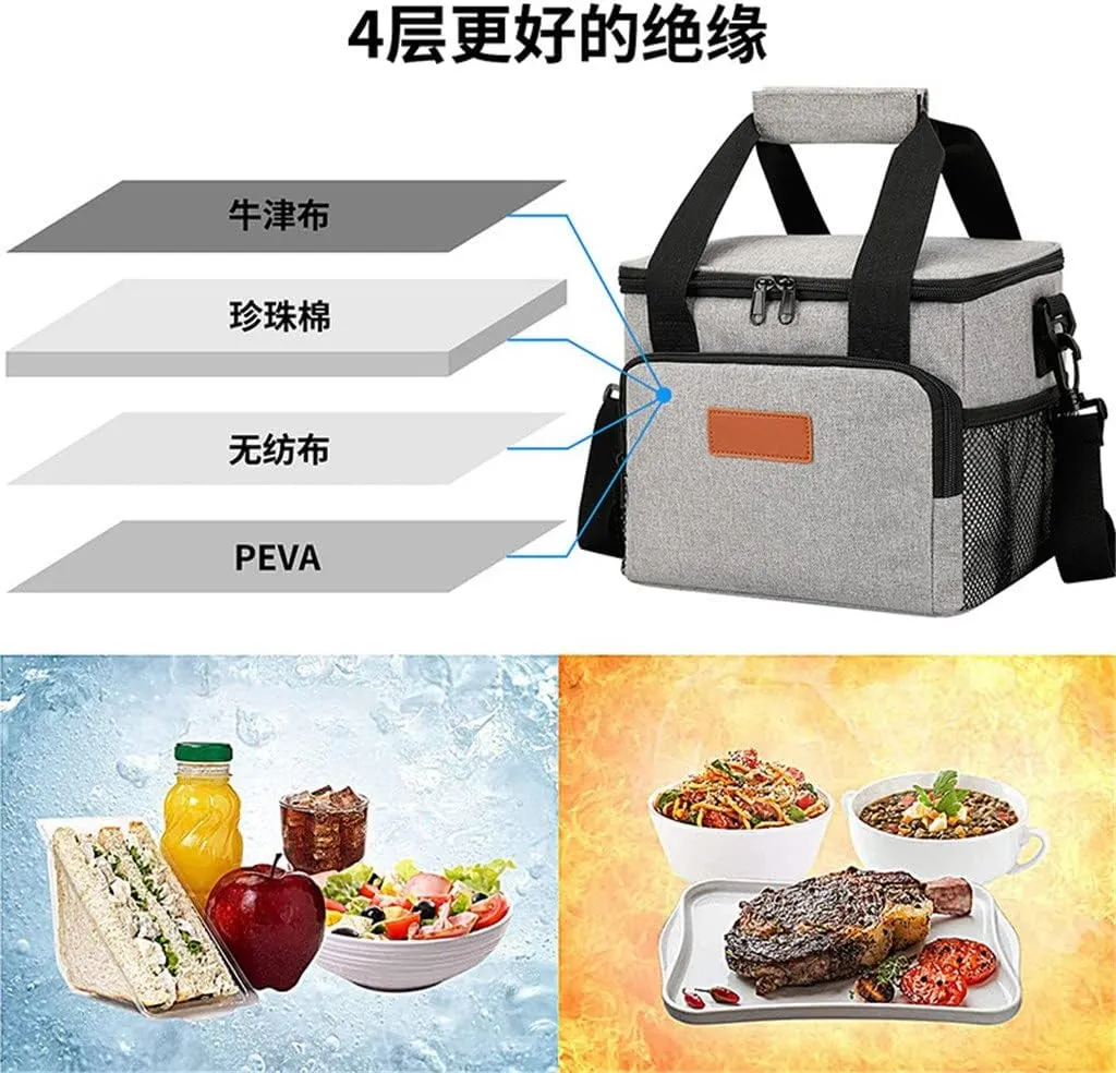 JSEIAJB Insulation Bag Ice Bag Large-Capacity Outdoor Picnic Bag Portable Shoulder Fresh-Keeping Multi-Function