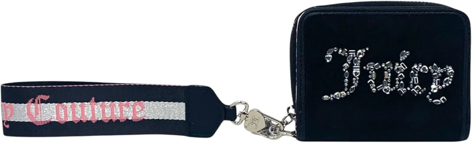 Juicy Couture Women's Square Zip Around Wallet with Wristlet Strap