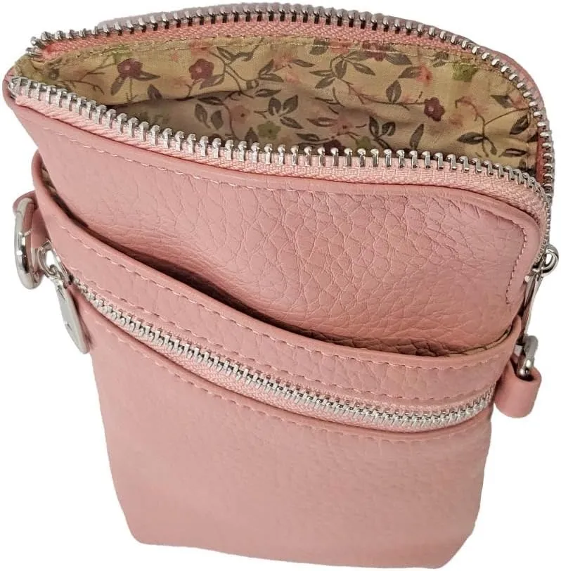 K. Carroll Accessories Carrie Crossbody Vegan Leather Crossbody Bag, Open Front Pocket, Zipper Pocket, RFID Protection