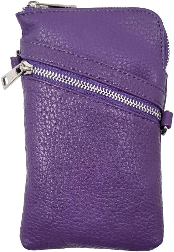 K. Carroll Accessories Carrie Crossbody Vegan Leather Crossbody Bag, Open Front Pocket, Zipper Pocket, RFID Protection