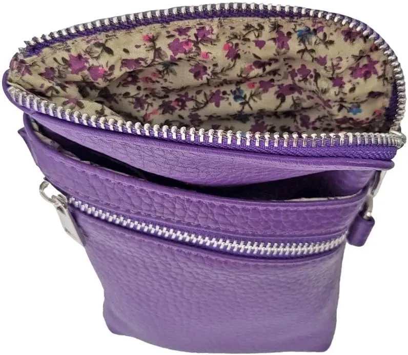 K. Carroll Accessories Carrie Crossbody Vegan Leather Crossbody Bag, Open Front Pocket, Zipper Pocket, RFID Protection