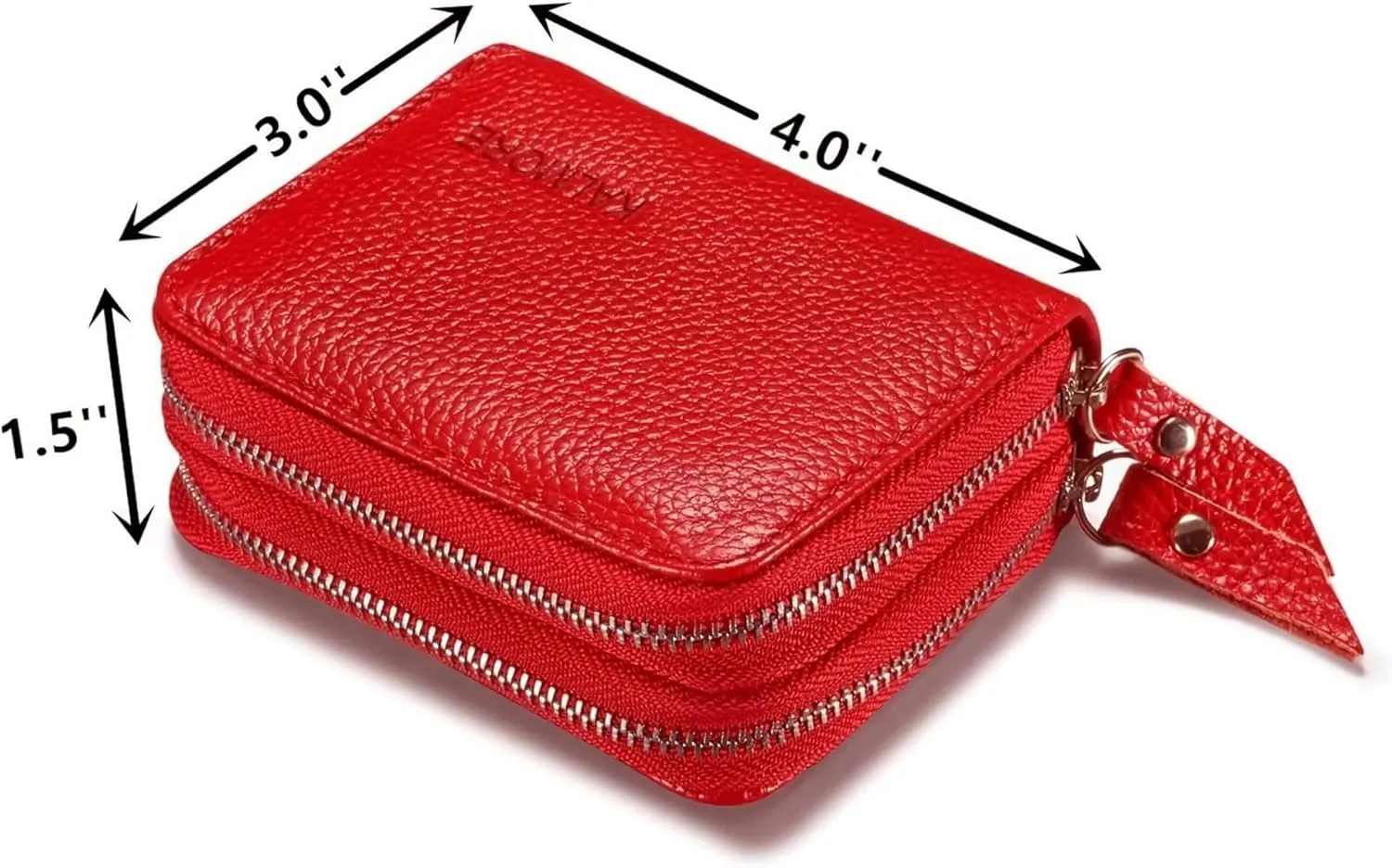 KALMORE Women's Leather RFID Secured Spacious Cute Zipper Card Wallet Small Purse