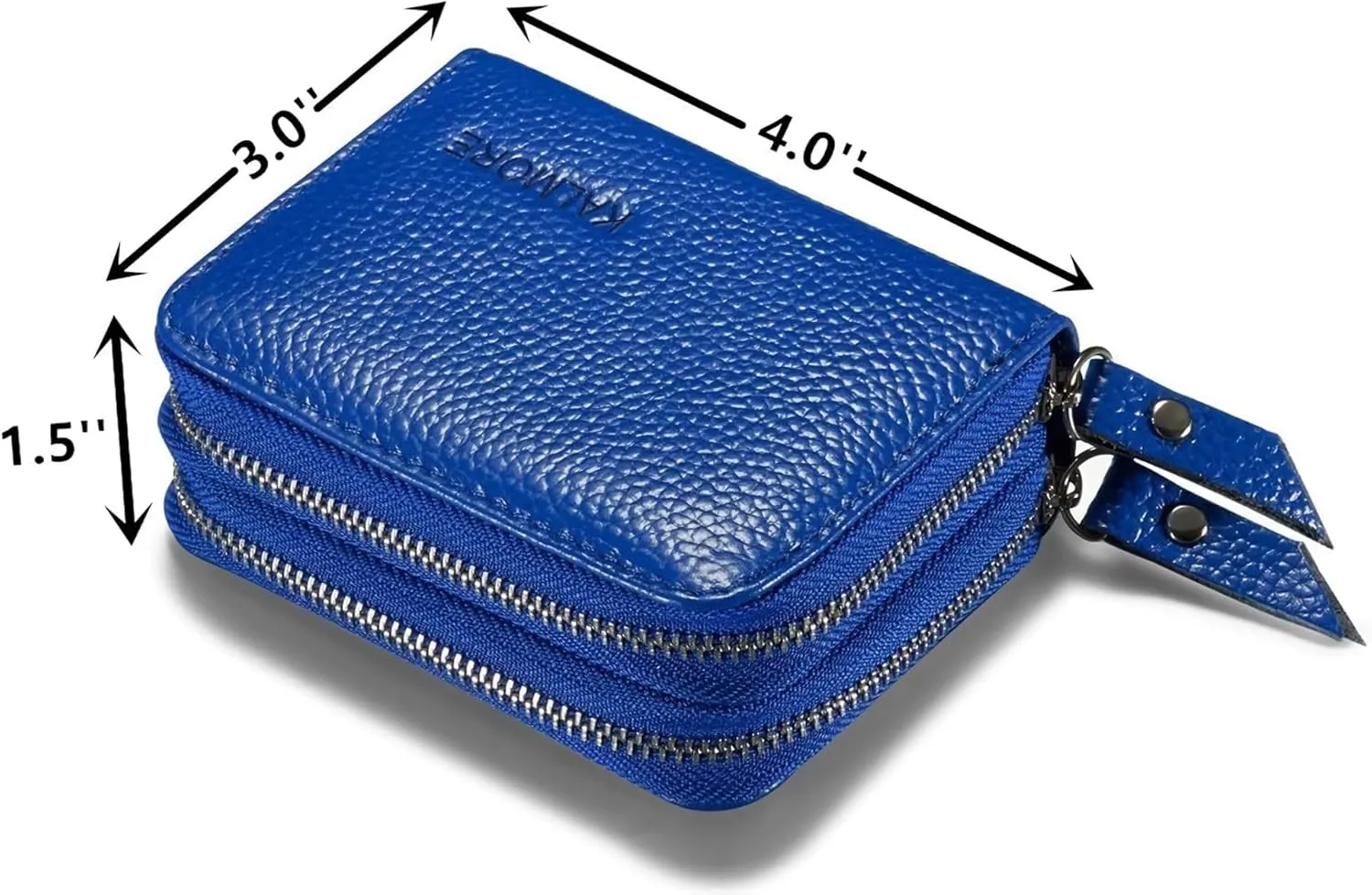 KALMORE Women's Leather RFID Secured Spacious Cute Zipper Card Wallet Small Purse