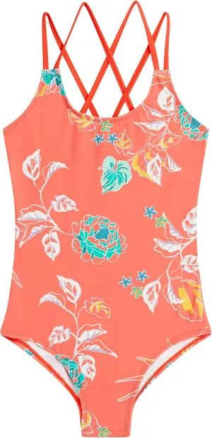 Kanu Surf Girls' Reese UPF 50 Beach Sport Criss-Cross One Piece Swimsuit