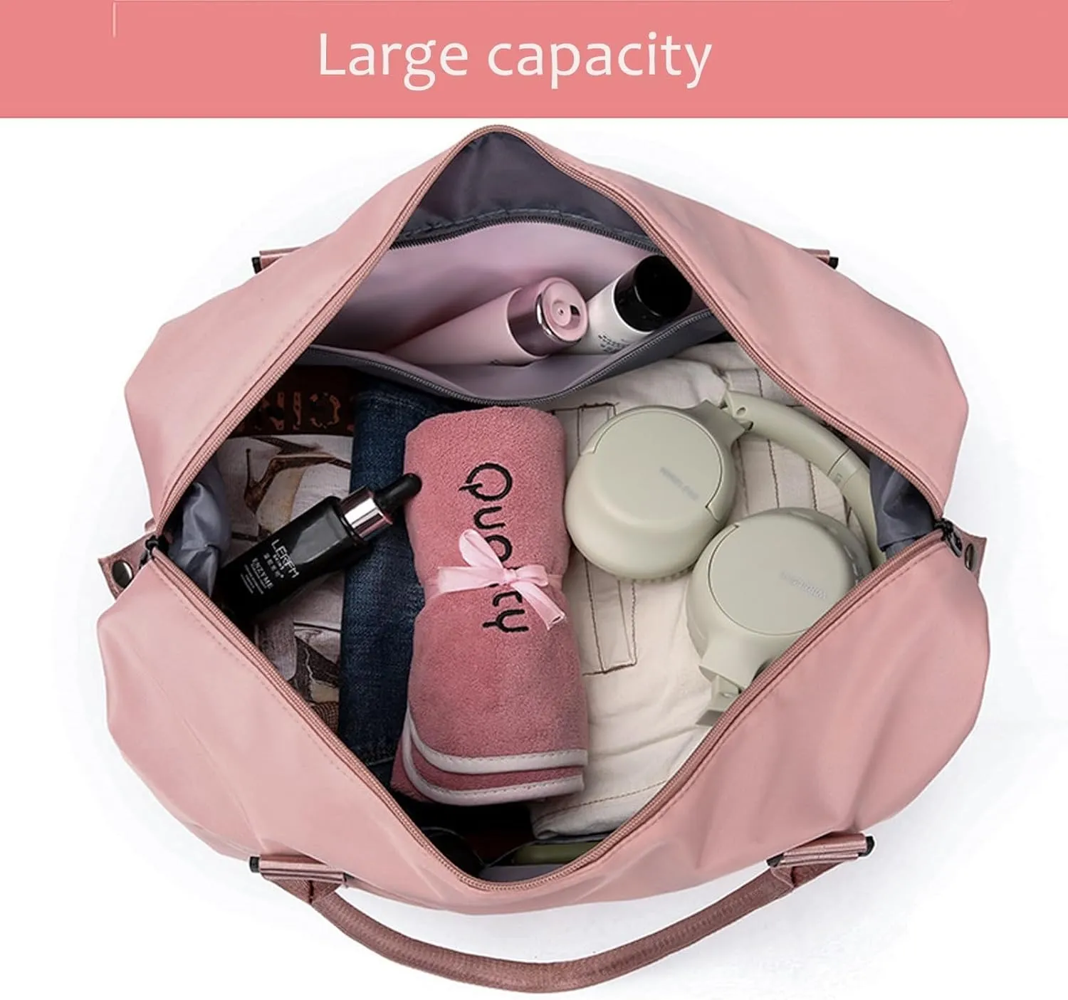 KARRESLY Travel Duffel Bag for Women,Shoulder Weekender Overnight Bag Sports Gym Tote Bag,Waterproof(Green) free size