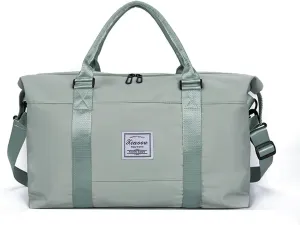 KARRESLY Travel Duffel Bag for Women,Shoulder Weekender Overnight Bag Sports Gym Tote Bag,Waterproof(Green) free size