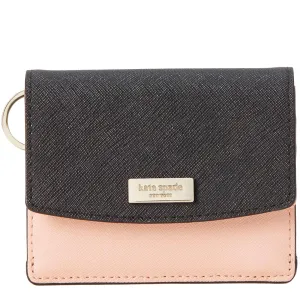 Kate Spade Laurel Way Petty Coin Purse/ Key/ Card Holder in Warm Vellum/ Black
