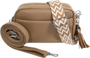 Kate Vegan Leather Women's Crossbody Bag - Purse with 2 Adjustable Straps, Zip & Slit Pockets, Travel Handbag, Everyday Use