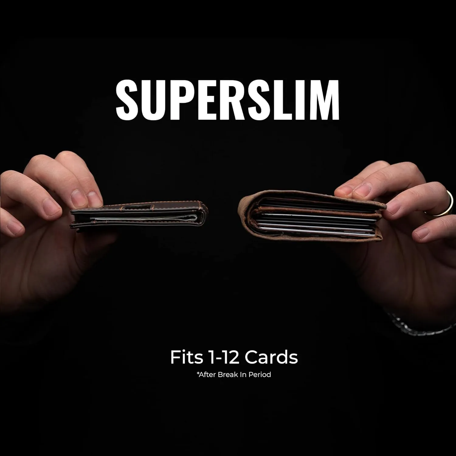 Kings Loot Money Clip Slim Minimalist Wallet for Men | RFID Blocking Leather Design with Money Clip | Front Pocket Bifold Holds 12 Cards | Stylish & Compact Wallets (Black)