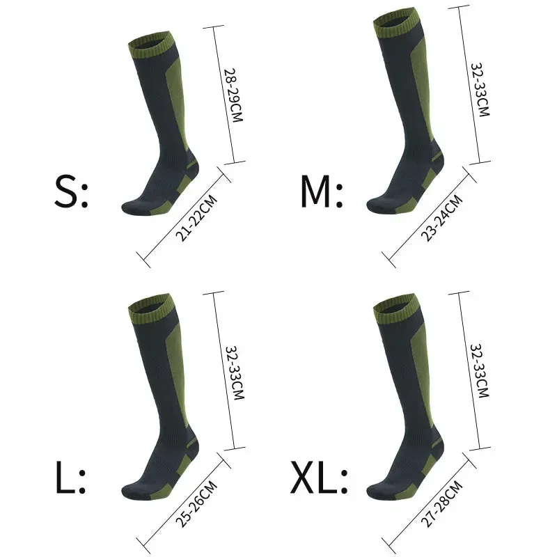 Knee High Waterproof Socks for Fishing, Hiking, Skiing & Outdoor Sports
