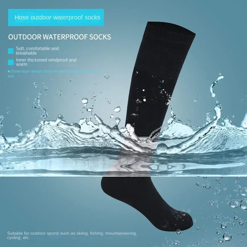 Knee High Waterproof Socks for Fishing, Hiking, Skiing & Outdoor Sports