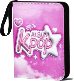 Kpop Trading Photo Card Binder, 440 Photocard Holder Book with 55 Sleeves Photocard Album