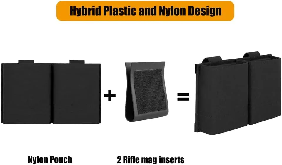 KRYDEX 5.56 Magazine Pouch,MOLLE Mag Holder with Quick Release Magazine Pouch Insert