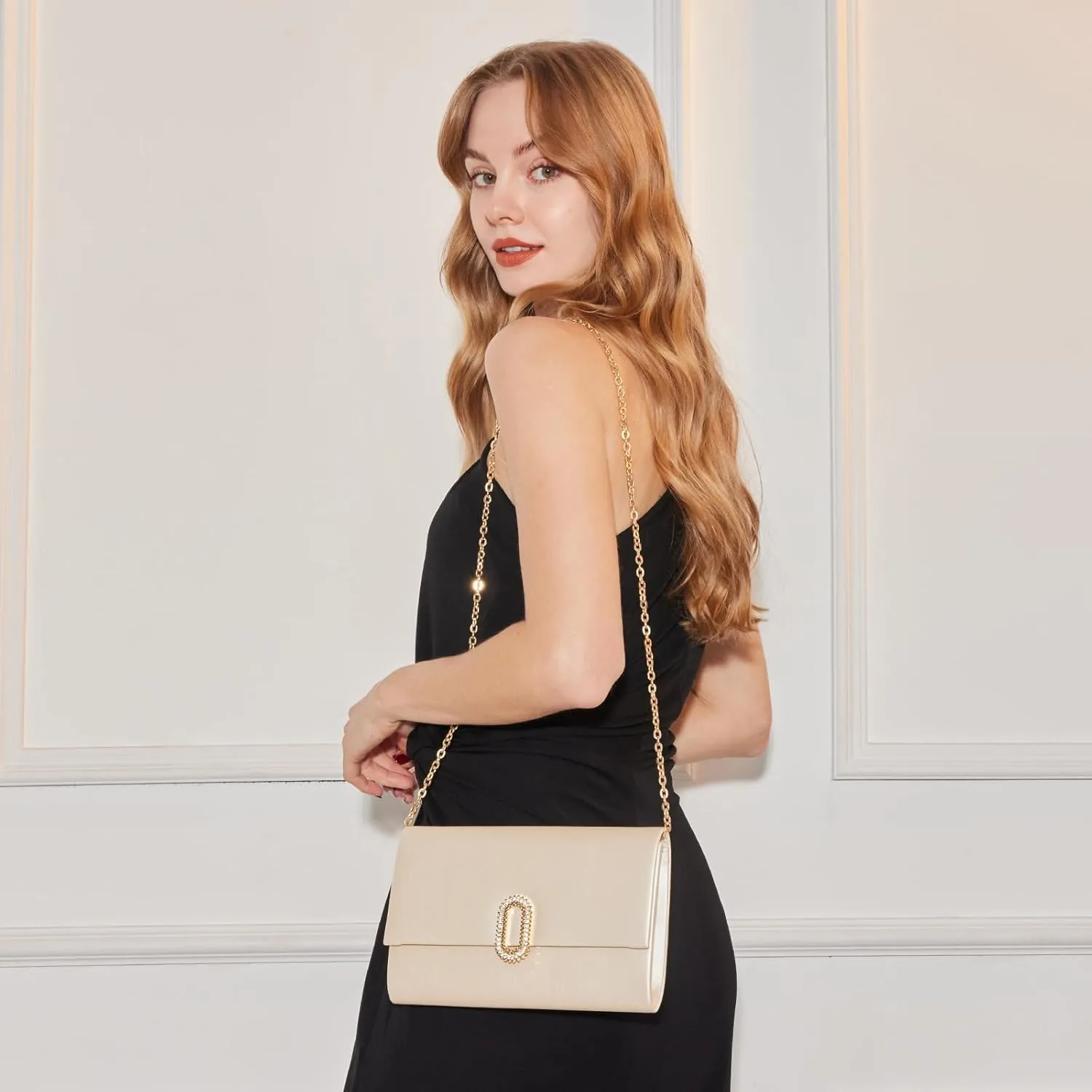 Kseymeir Women Clutch Handbag Evening Shoulder Crossbody Purse Envelope Evening Bag