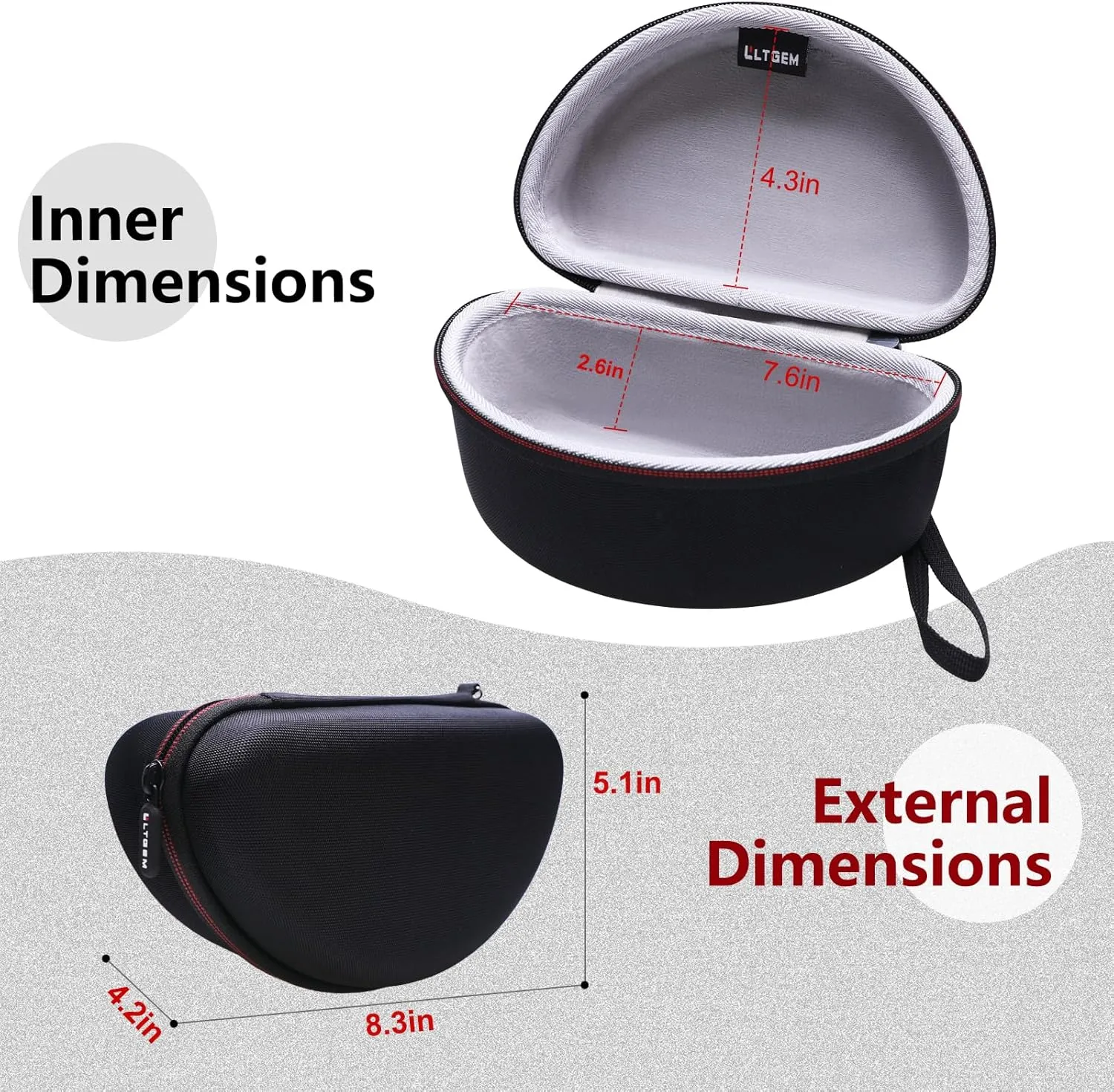 L LTGEM Ski Goggles Case,Snow Goggles Case,Snowboard Goggles Box,Ski Accessories,Sports Glasses Case