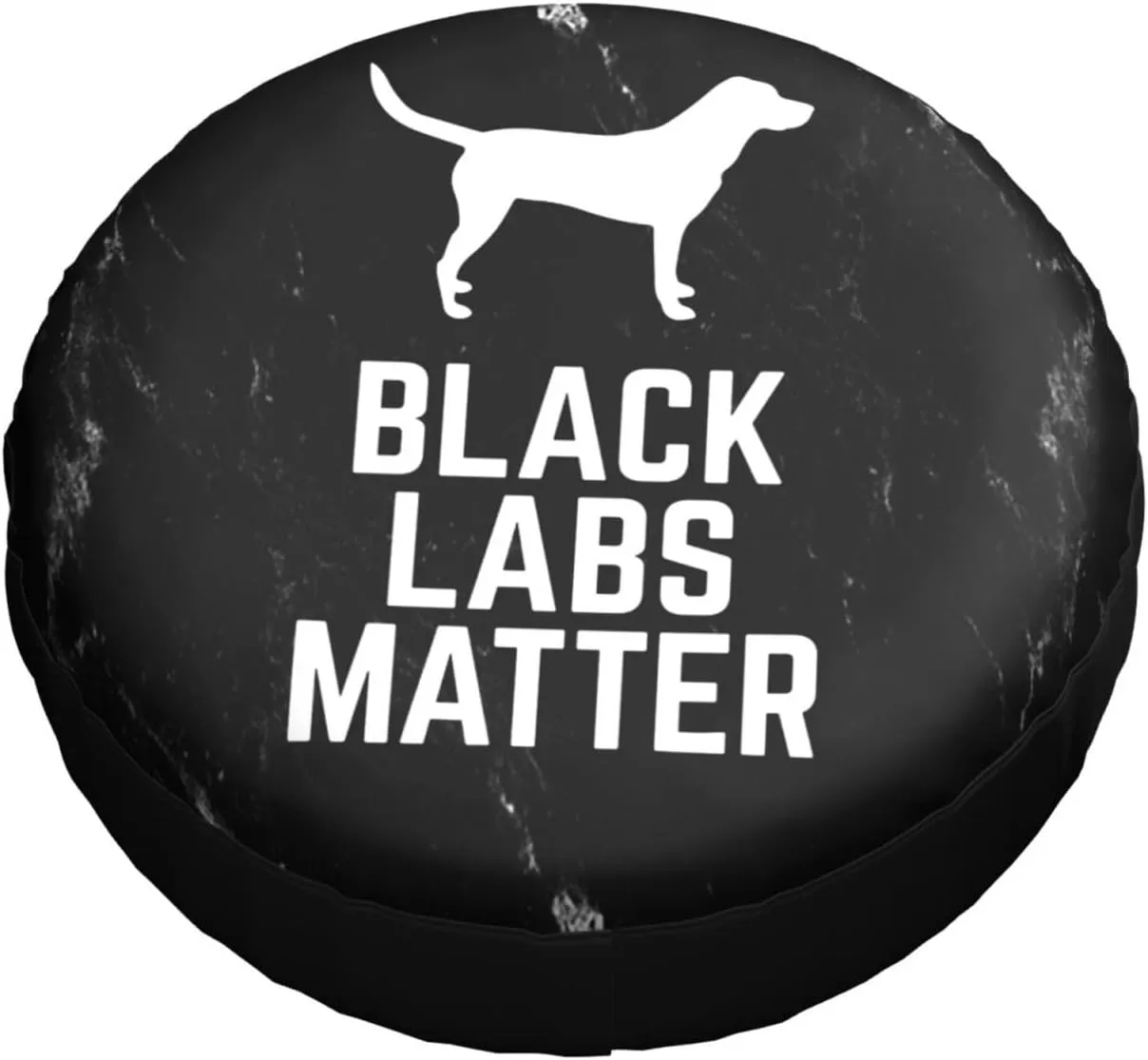 Labrador Black Labs Matter Tire Cover Weatherproof Tire Covers, for SUV Rv Trailer Travel 15 inch, White