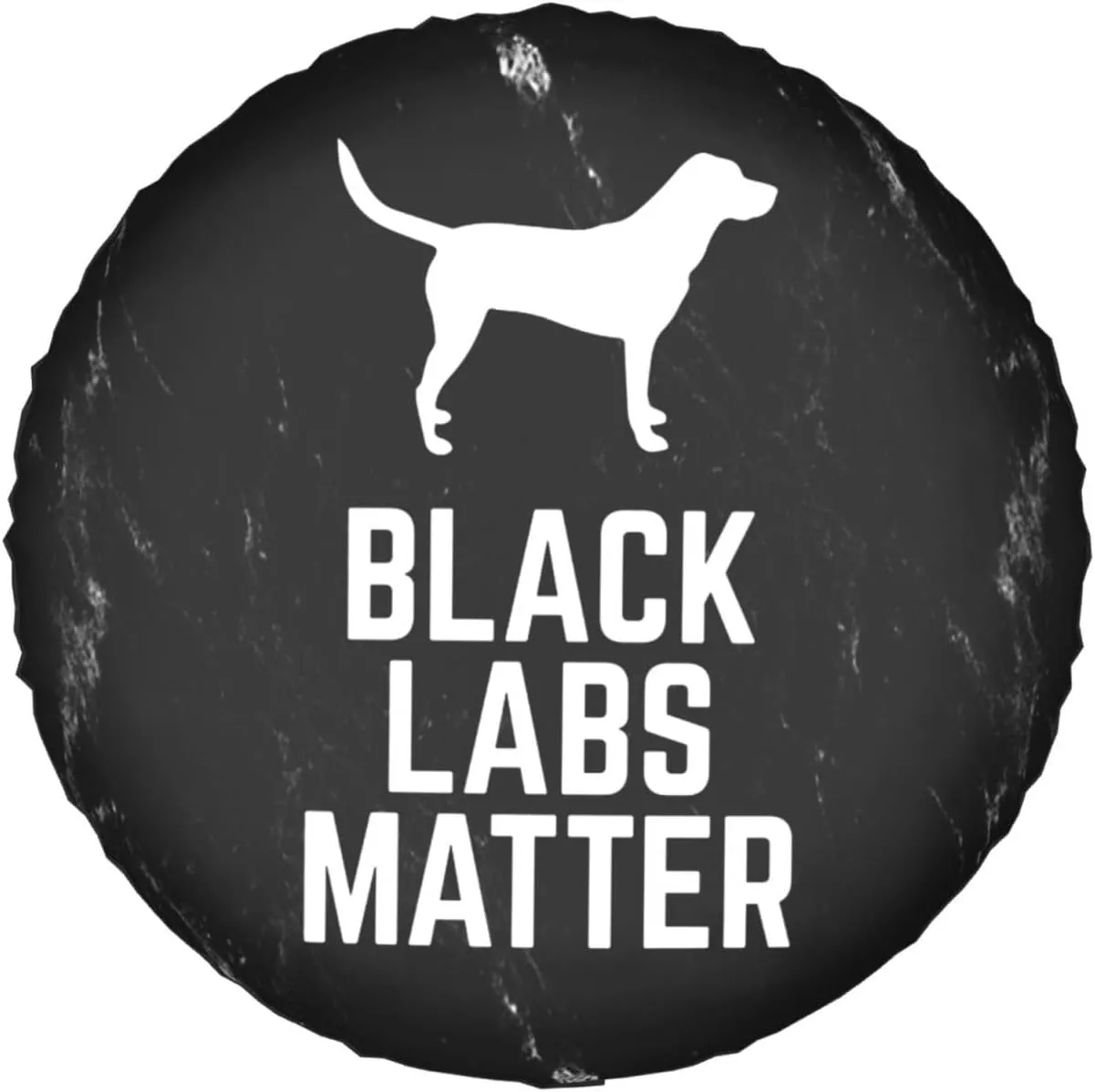 Labrador Black Labs Matter Tire Cover Weatherproof Tire Covers, for SUV Rv Trailer Travel 15 inch, White