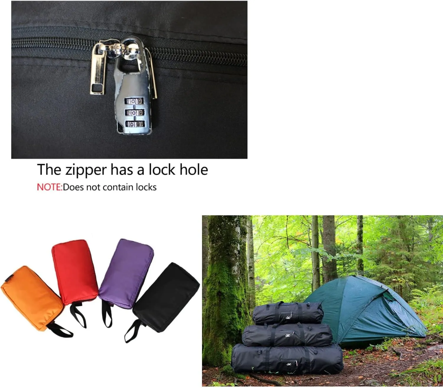 Large Capability Folding Tent Storage Carry Bag Waterproof Luggage Pack Pouch for Camping Hiking Picnic Organizer Walking Holder (Purple-L)