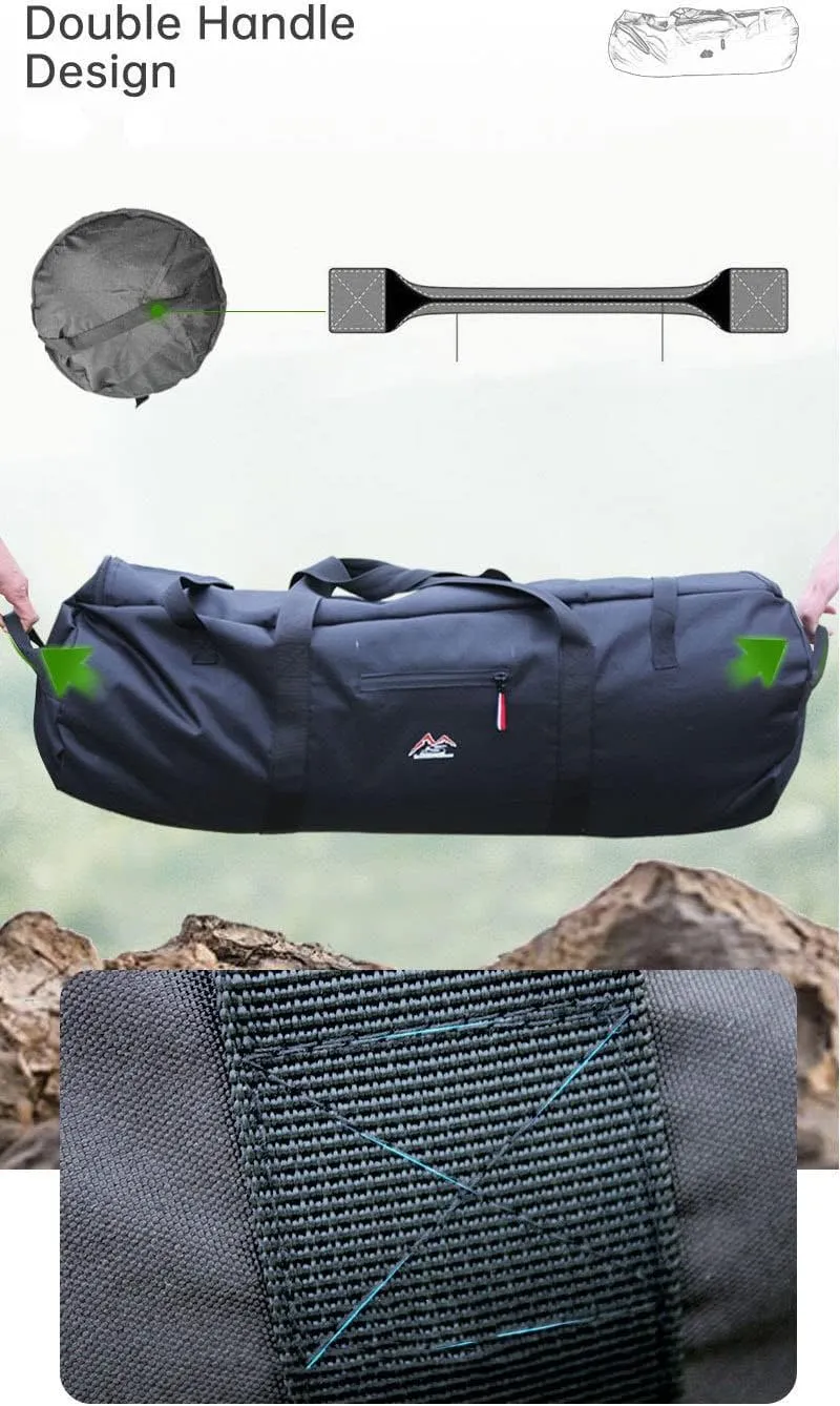 Large Capability Folding Tent Storage Carry Bag Waterproof Luggage Pack Pouch for Camping Hiking Picnic Organizer Walking Holder (Purple-L)