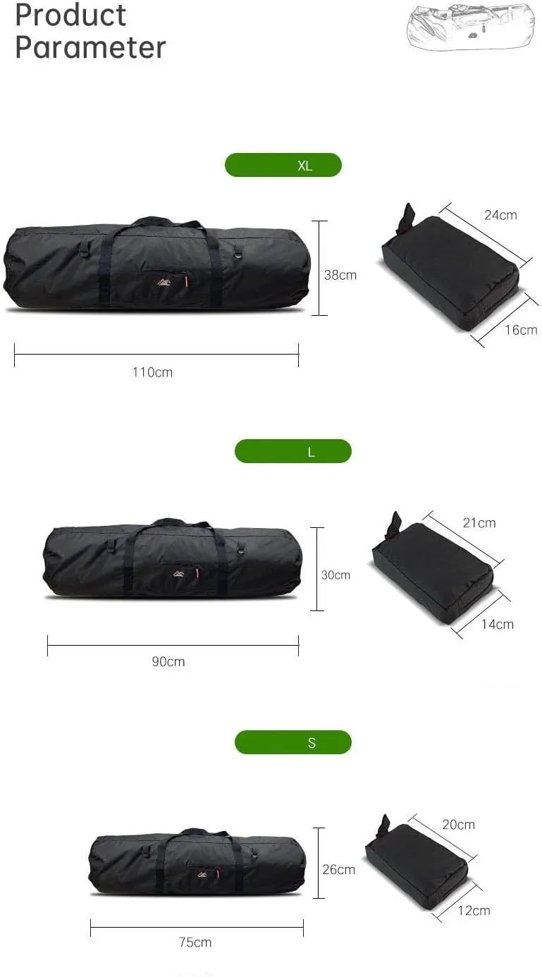 Large Capability Folding Tent Storage Carry Bag Waterproof Luggage Pack Pouch for Camping Hiking Picnic Organizer Walking Holder (Purple-L)
