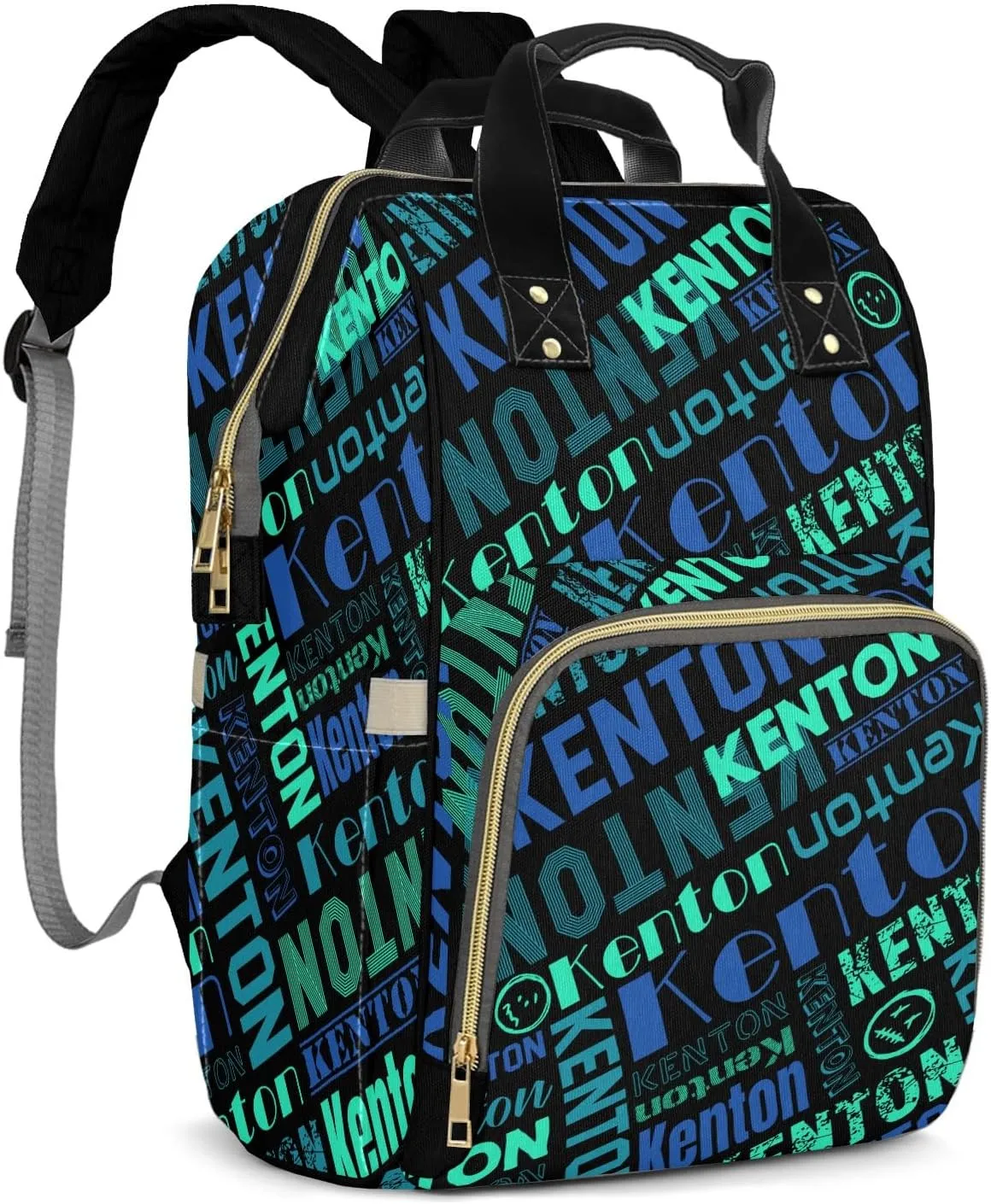 Large Capacity Custom Diaper Bag with Name, Multifunction Personalized Diaper Bag Backpack for Baby Girl Boy, Fashion Shoulder Bag Waterproof Casual Daypack Travel Backpack for Mom