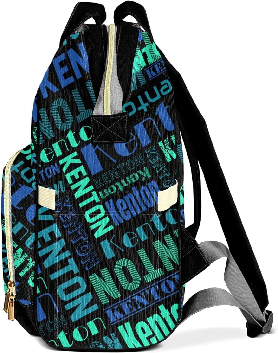 Large Capacity Custom Diaper Bag with Name, Multifunction Personalized Diaper Bag Backpack for Baby Girl Boy, Fashion Shoulder Bag Waterproof Casual Daypack Travel Backpack for Mom