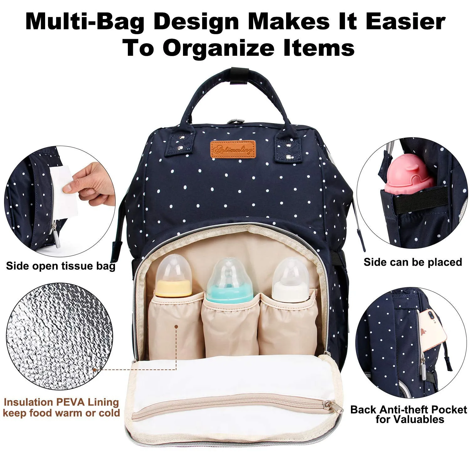 Large capacity for mommy bag